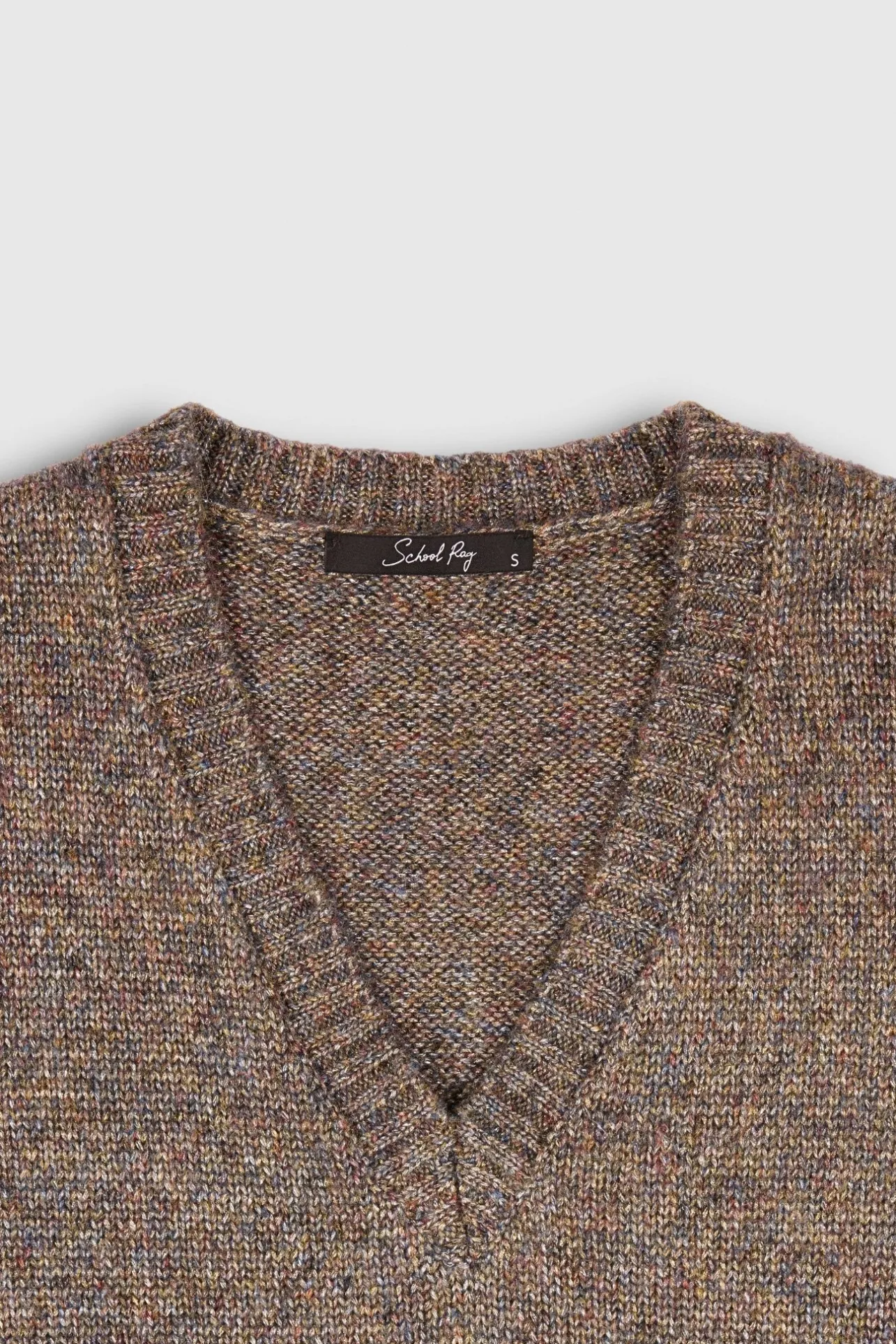 School Rag Pull ample en maille lurex PALISSANDRE LUREX GRIS METALLIC LUREX
