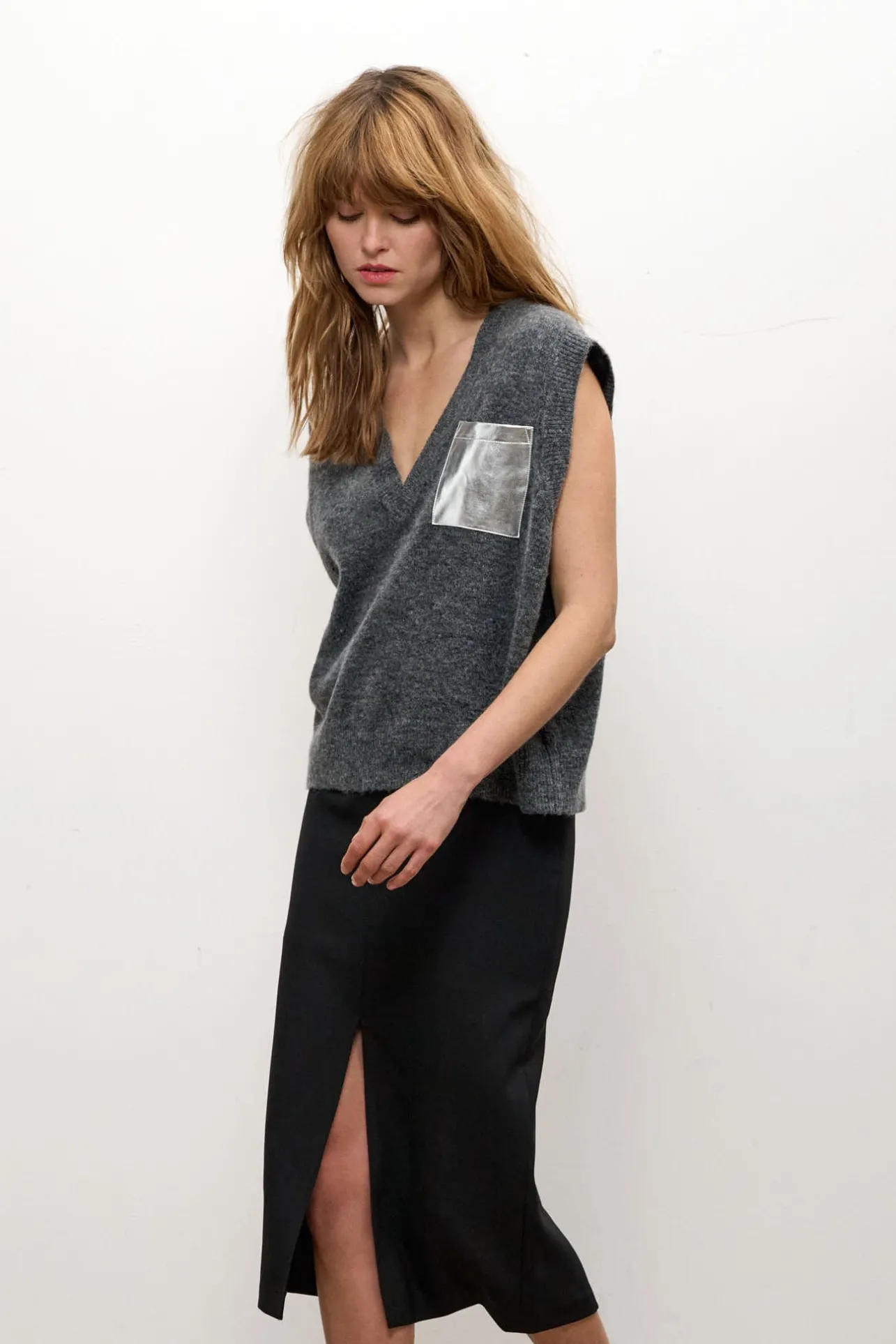 School Rag Pull ample sans manches PEESHOP POCKET GRIS CHINE MOYEN