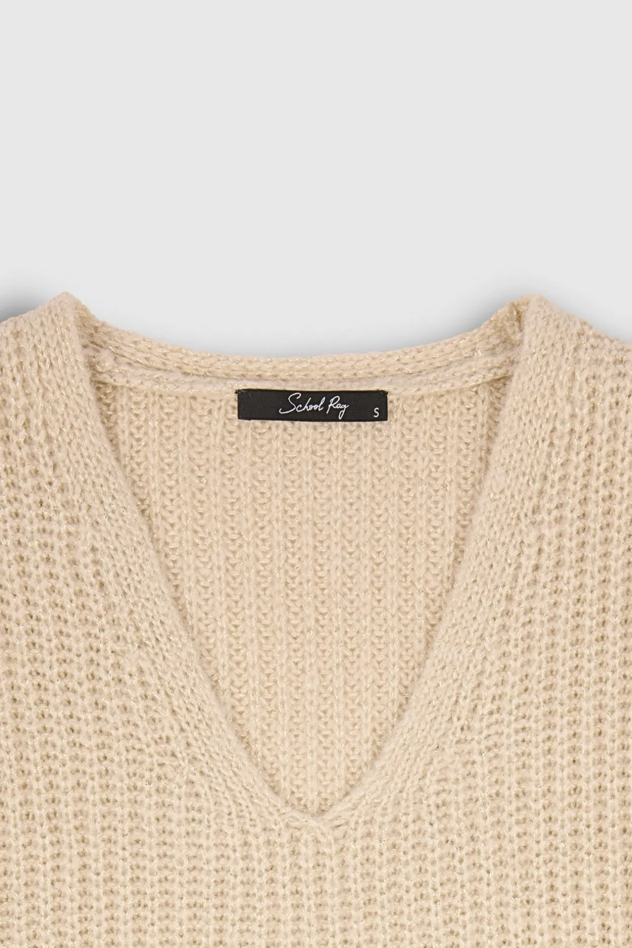 School Rag Pull oversize en maille lurex PACIFIC FULLSHY BEIGE FULLSHY