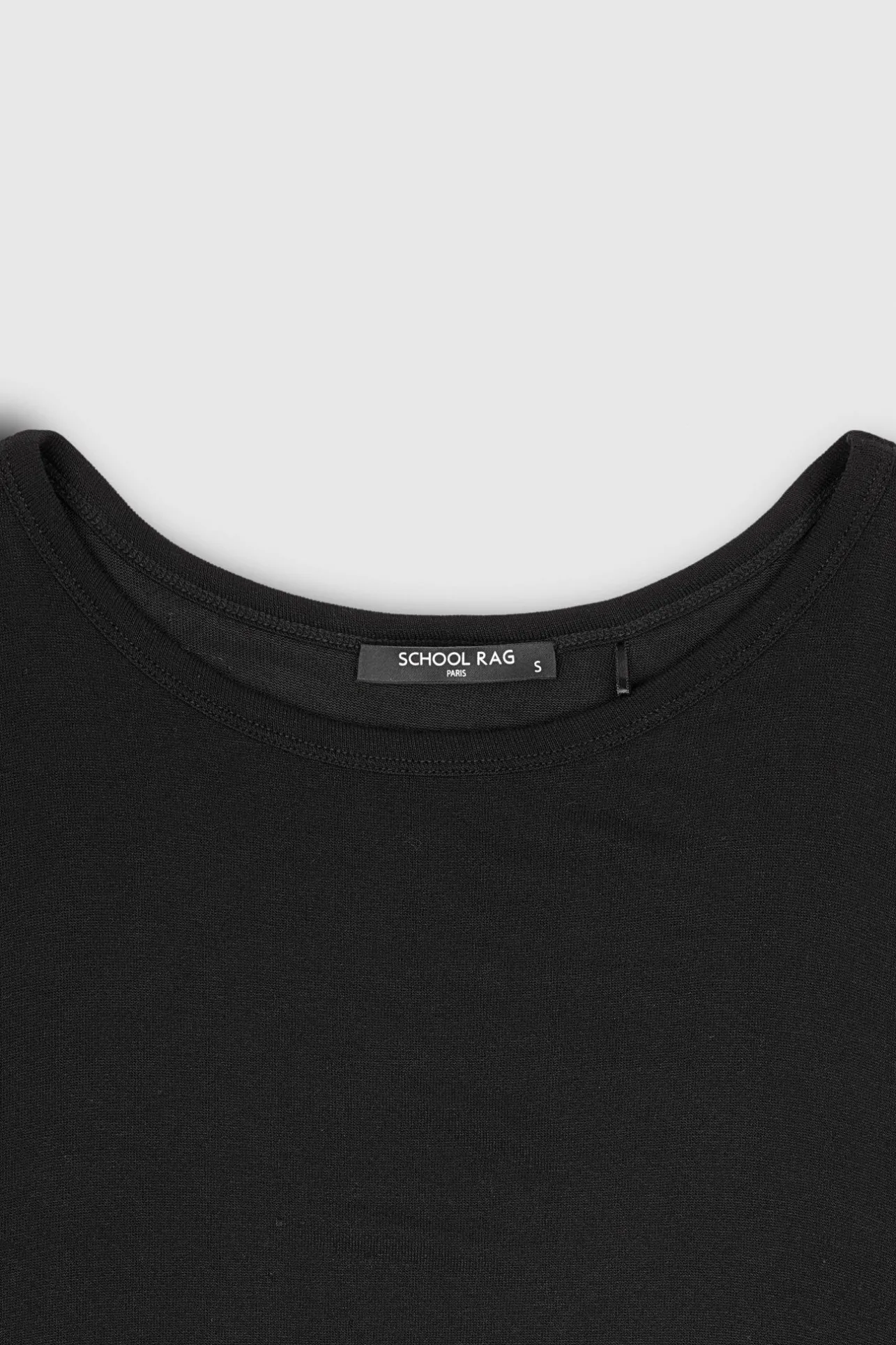 School Rag Top oversize en maille tricot PALM VISCOSE  NOIR
